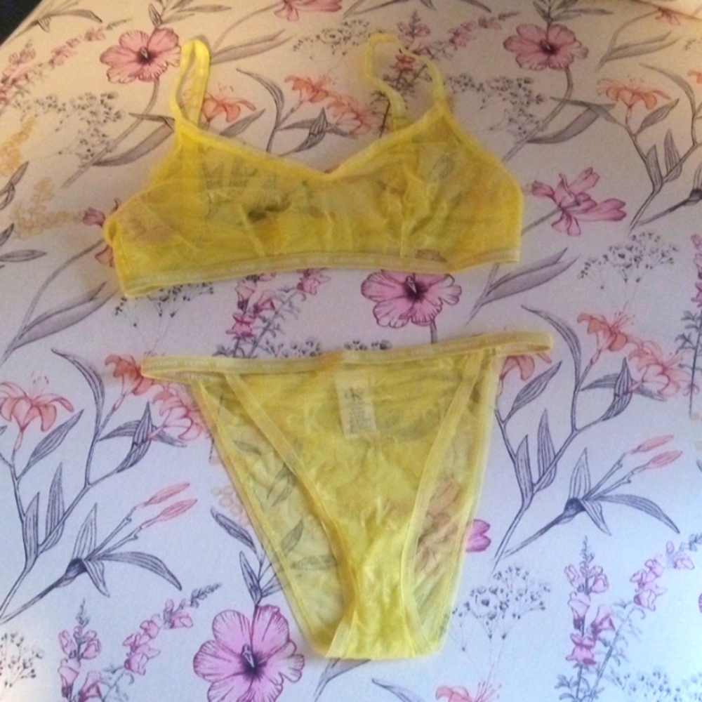 Calvin Klein lace bralette/panty set